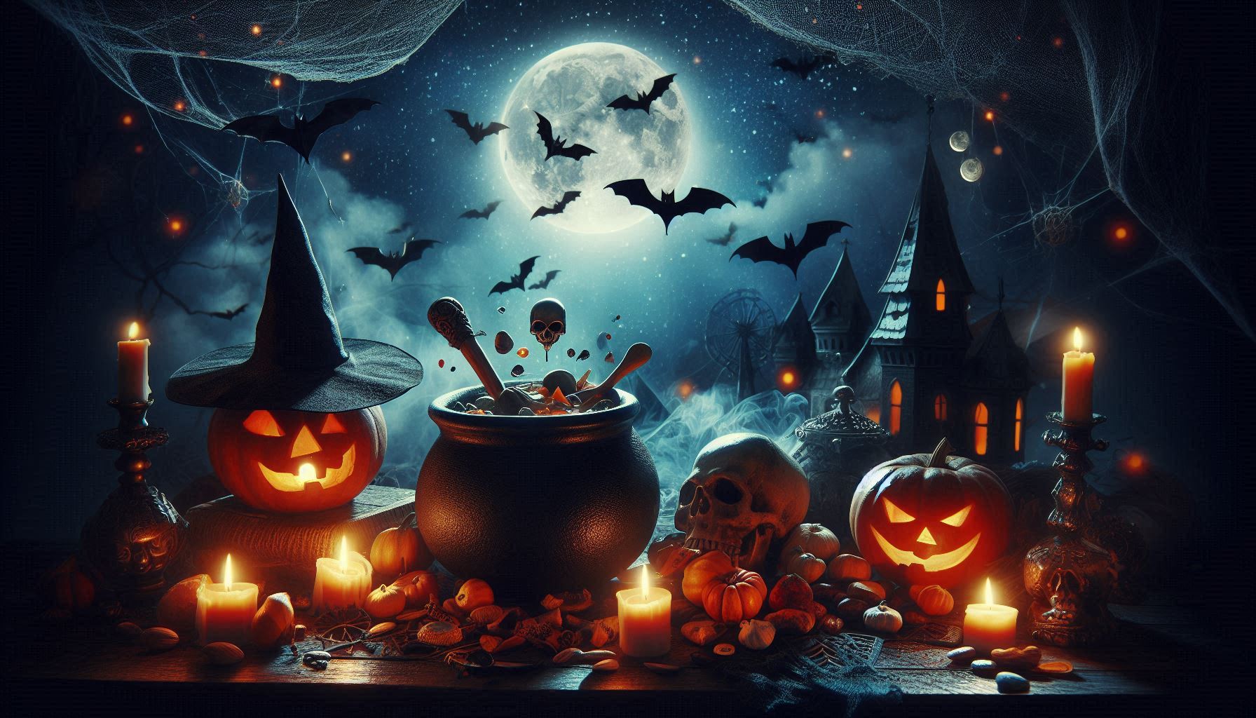 31 de outubro é o Dia das Bruxas ou Halloween (Véspera de Todos os Santos) (Foto - Microsoft Designer)